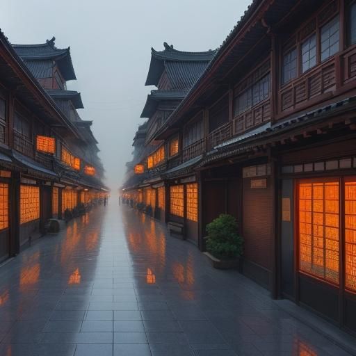 Iconic Cityscape Photography with Blue and Orange Sky