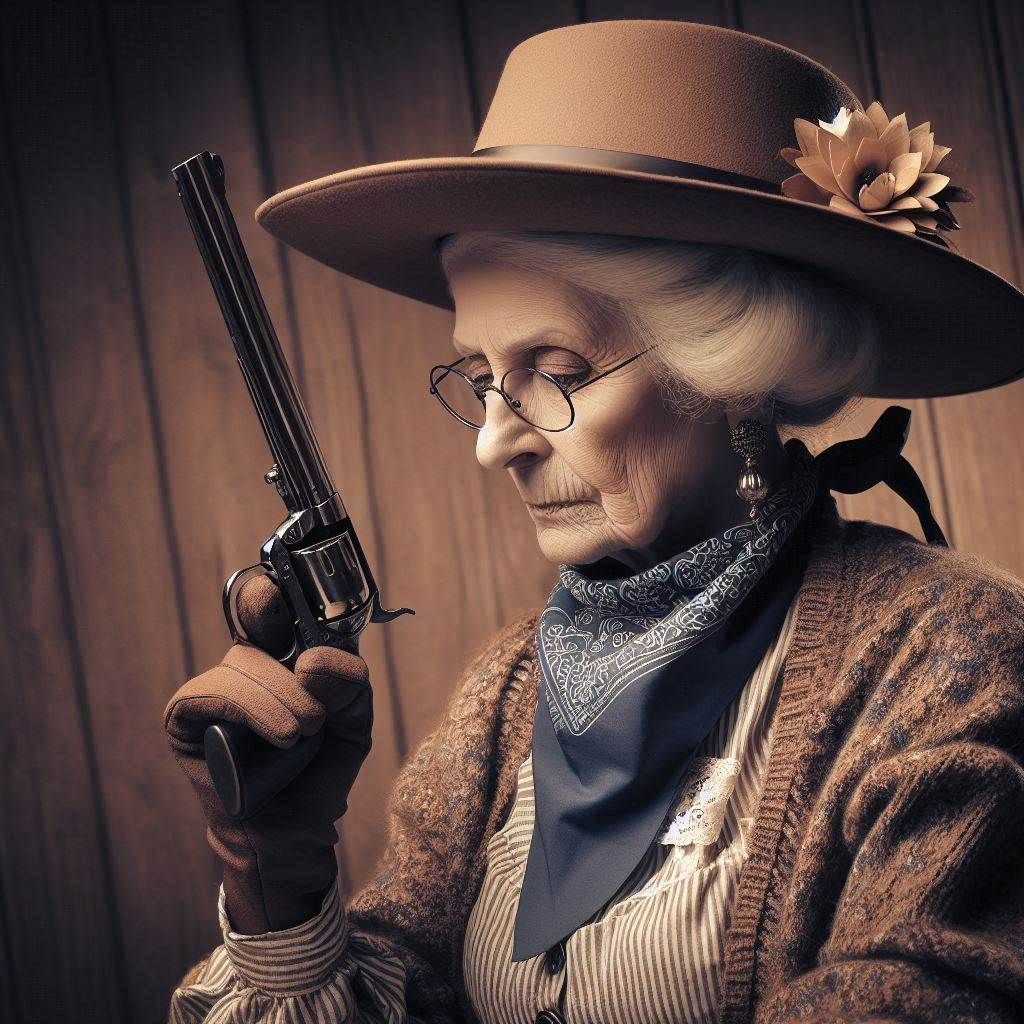 Old Lady + Pistol