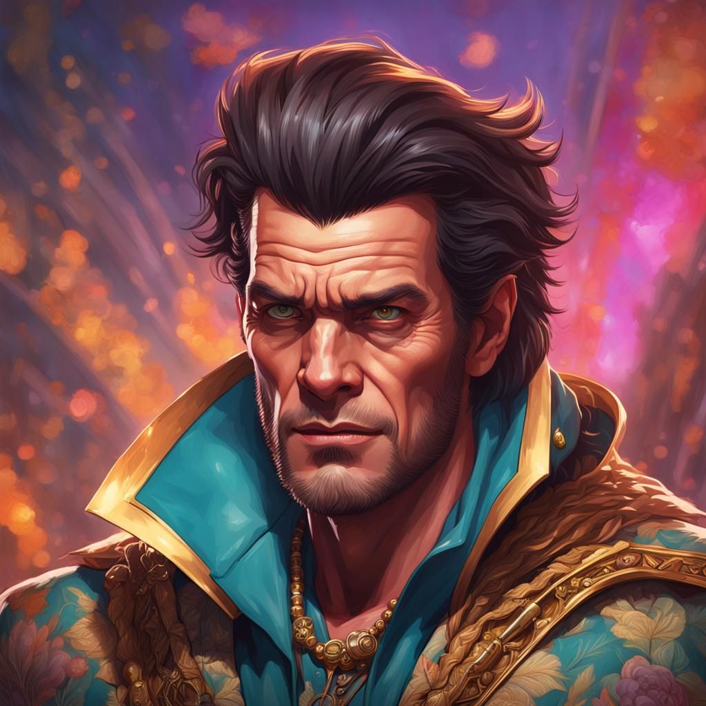 Ace Ventura Animal Smuggler Portrait in Hyperdetailed Style