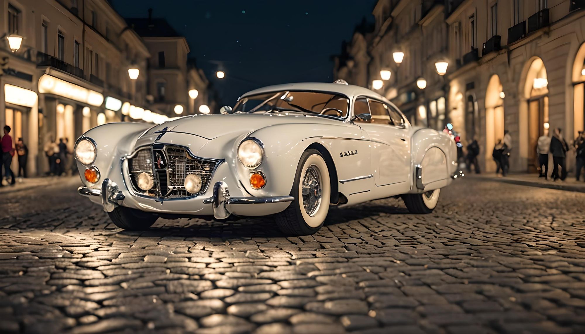Large coupe car, style Pegaso Z-102 Saoutchik from 1953