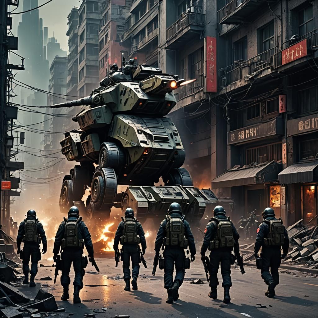 Company B followed the battlemech into Sarajevo