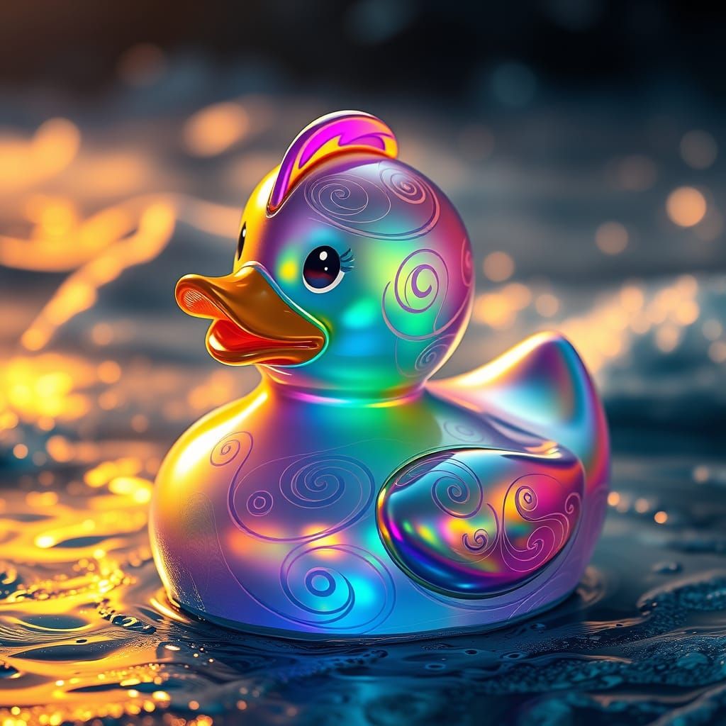 Crystal Rubber Duck in Astral Waters   by @RocketCat