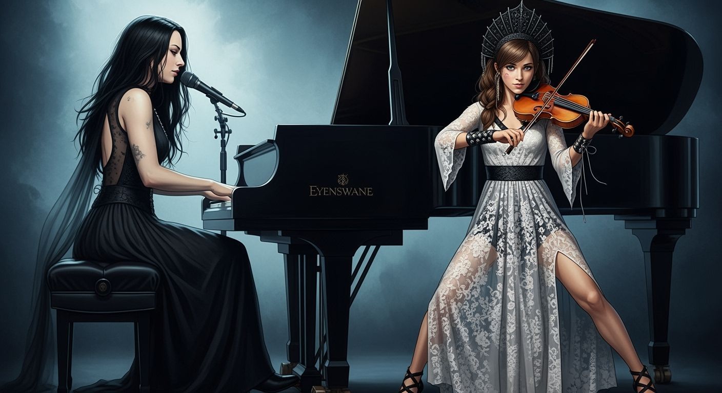 Black and White Gothic Fashion Dresses  by @Gary Murakami