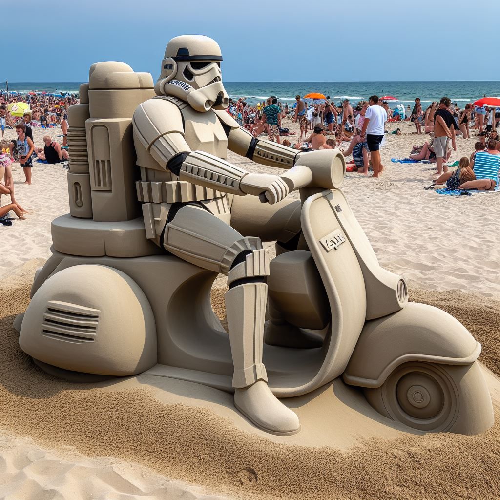 stormtrooper made of sand