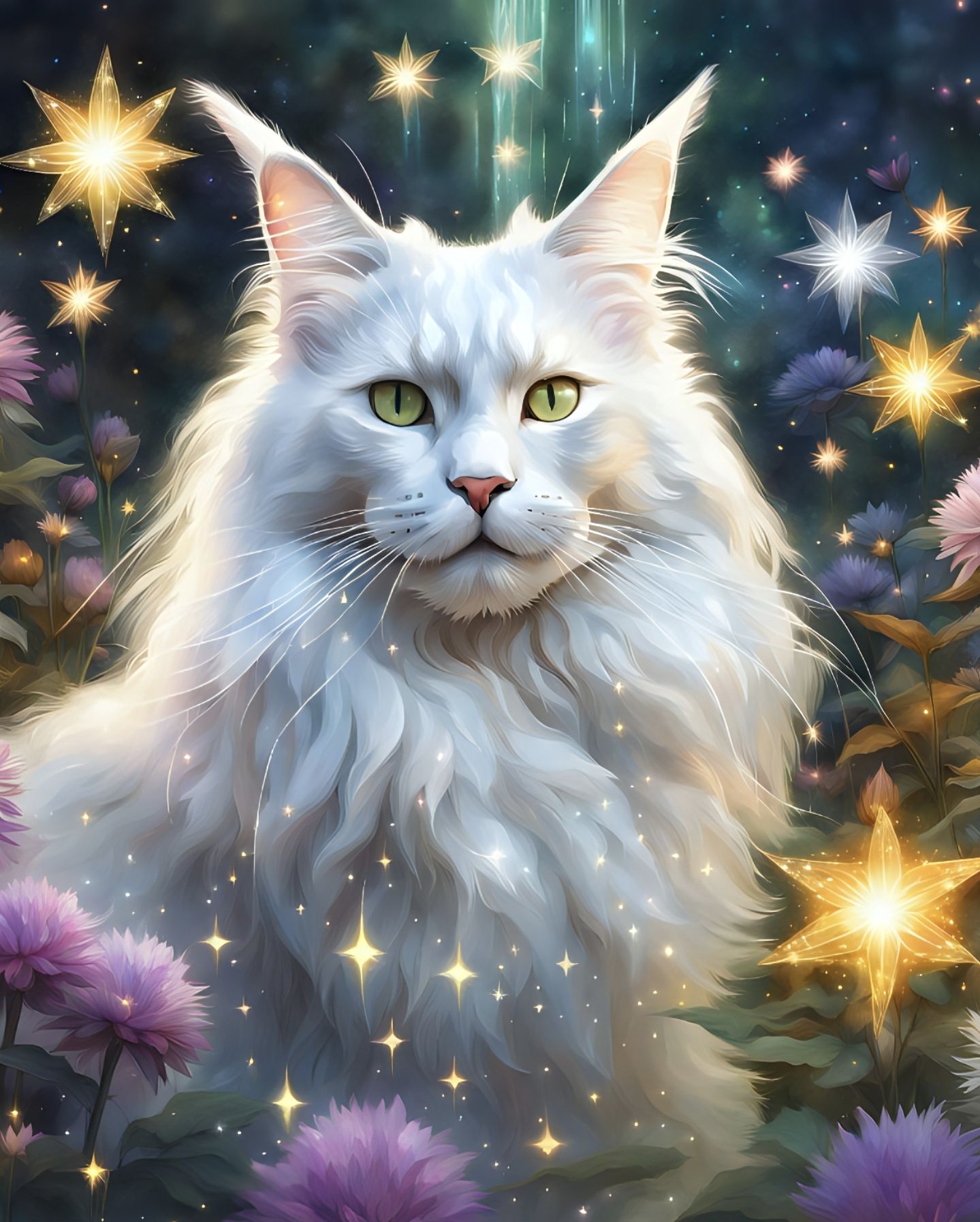 White fantasy cat⭐️
