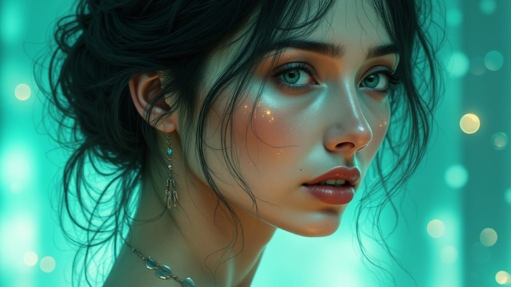 Portrait Photography Study in MidjourneyThis guide provides a showcase of prompts, personalise profiles and reference styles_021