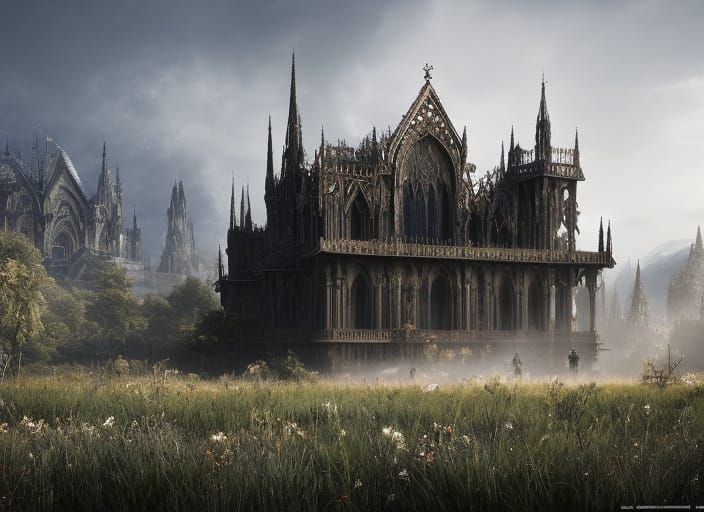 Gothic Mansion - AI Generated Artwork - NightCafe Creator