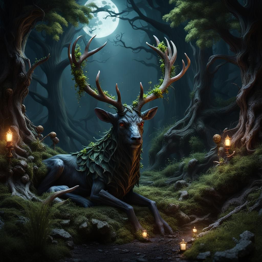 Fae Deer - AI Generated Artwork - NightCafe Creator