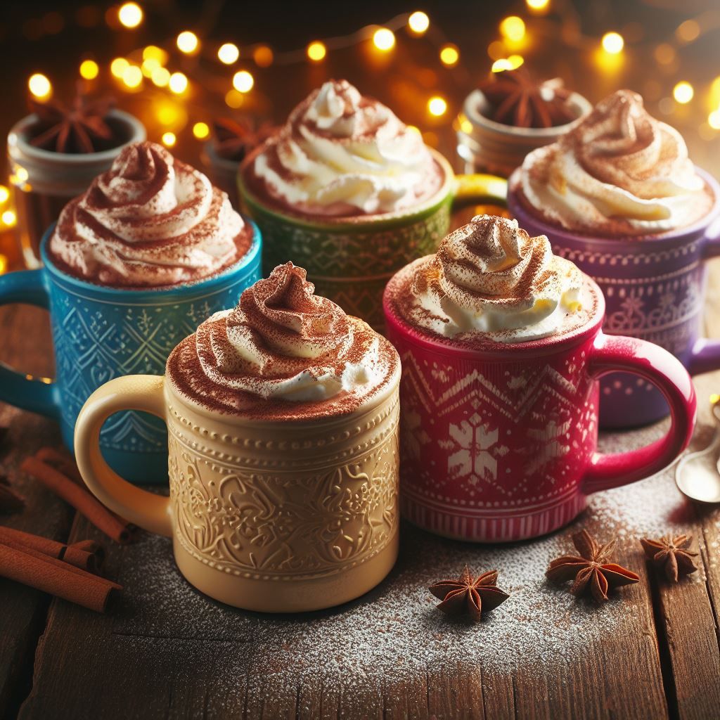 5 mugs of hot chocolate 😋