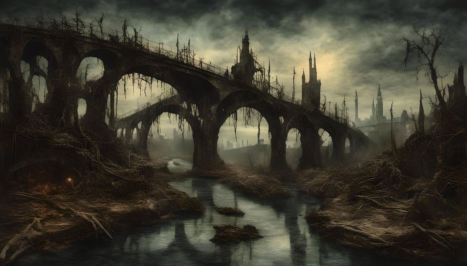 <lora:Eraserpunk:1.0> <lora:Endless:1.0> Bosch Carrington Boulet fantastical surrealistic visionary decaying ...  by @Bob Bruhin