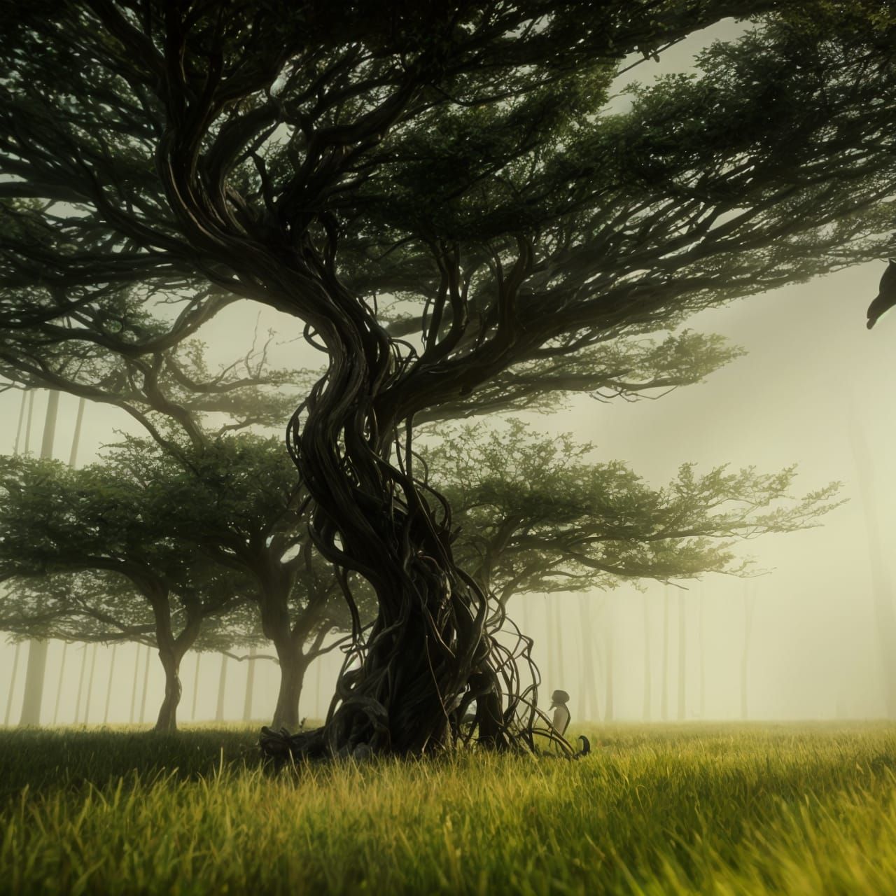 'Snake Tree:' Wisteria vines... (not Blooming)