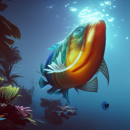 tropical fish swimming underwater