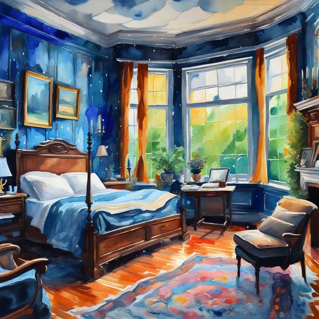 Meeting in my Bedroom AI Generated Artwork NightCafe Creator