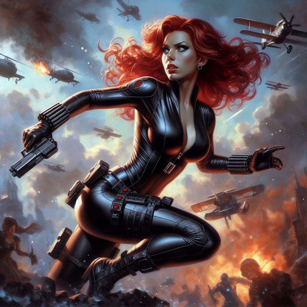 Black Widow in a Bombing Raid