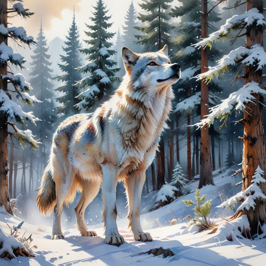 Majestic wolf   by @Khizer Ahmed