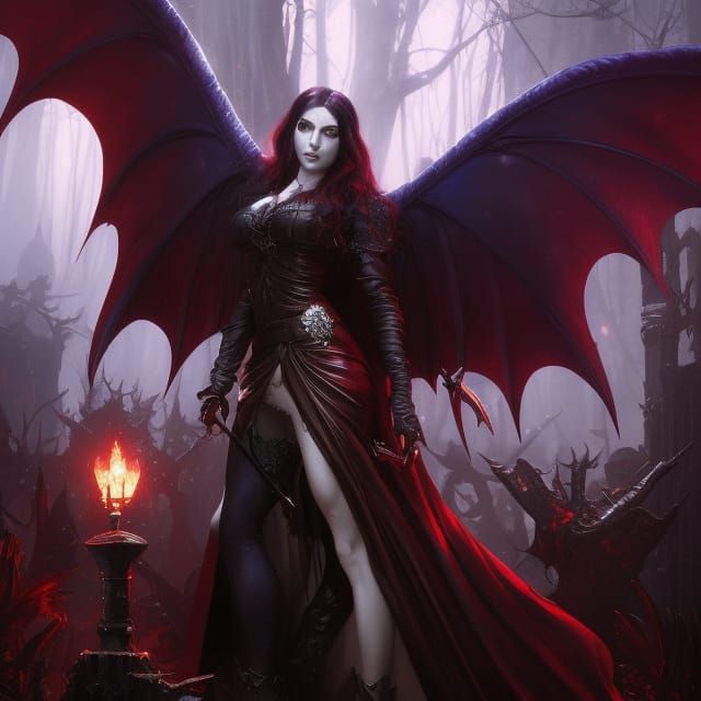 Tackling A Vampire Fairy Is Not For The Fainthearted - Ai Generated 