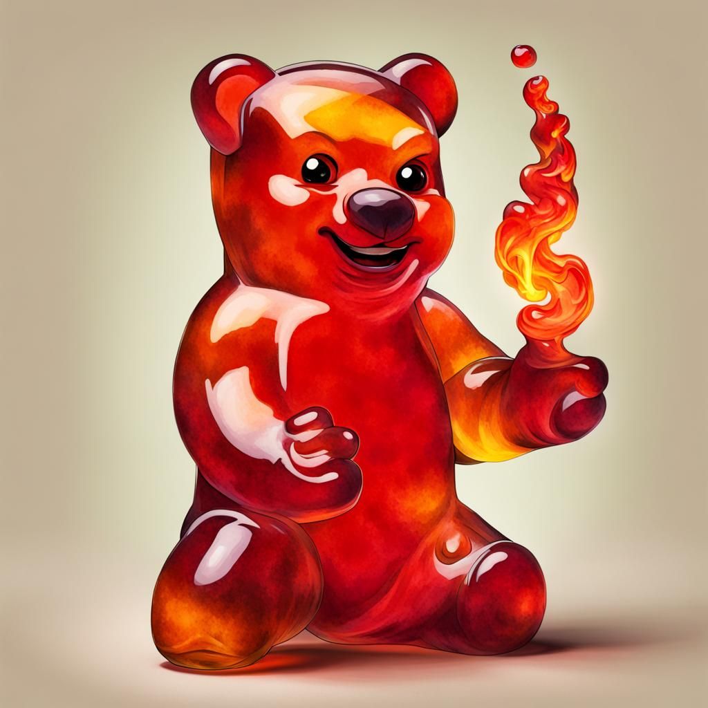 Firebending Gummy Bear Ai Generated Artwork Nightcafe Creator