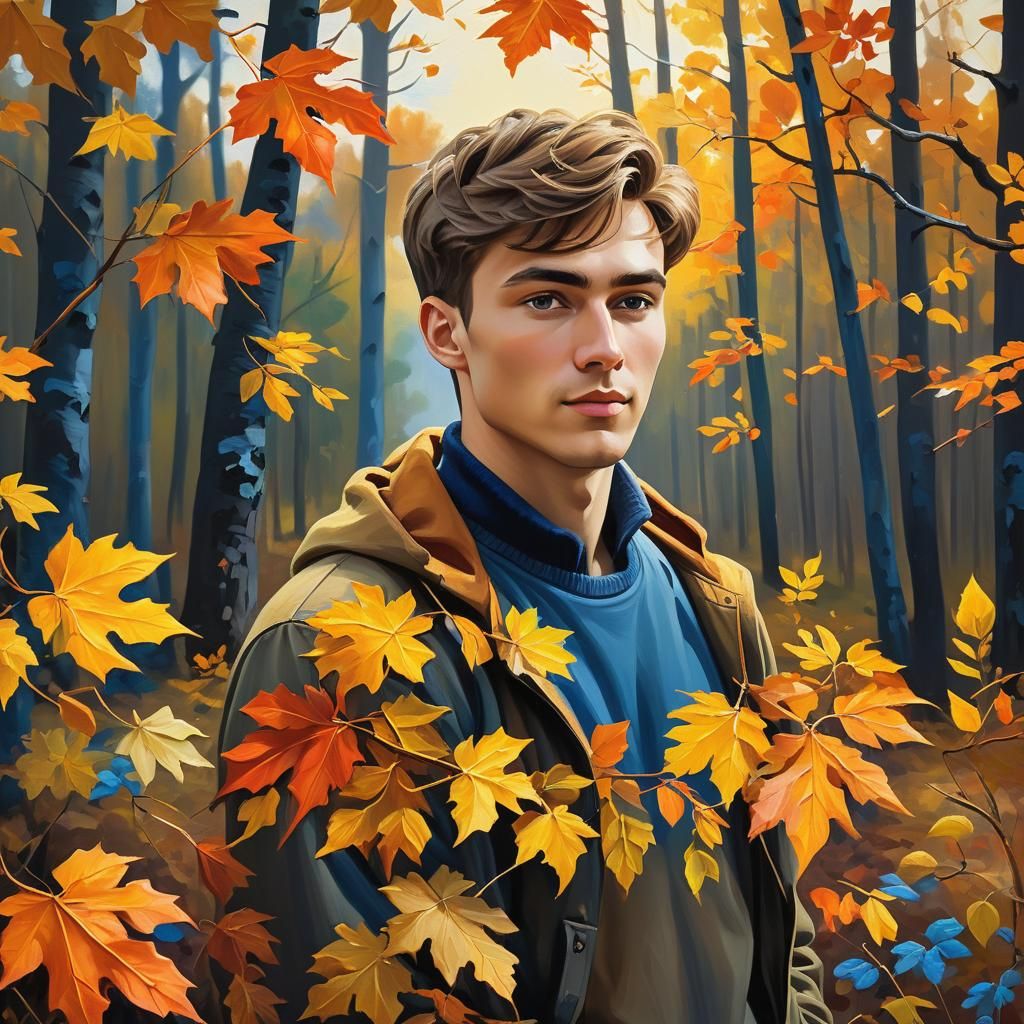Young man in an autumn landscape    by @PaddingtonBear