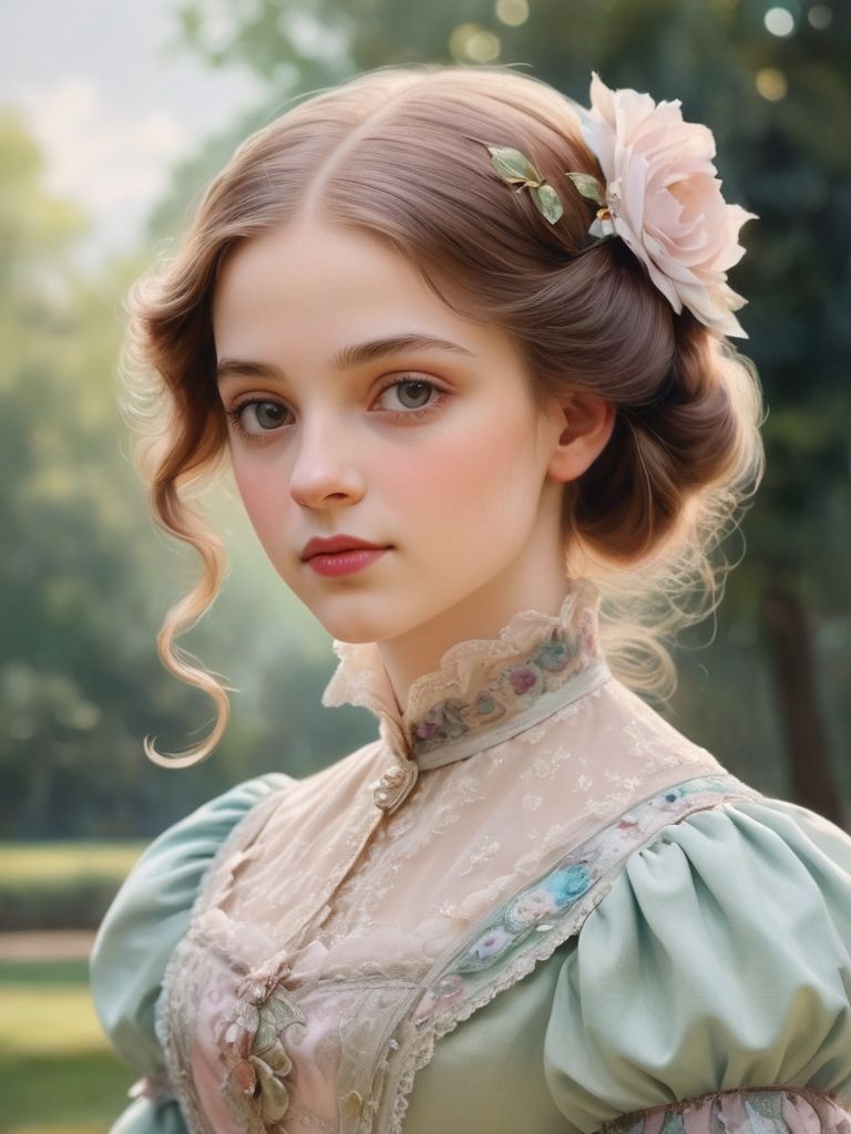 Portrait of a young victorian lady - AI Generated Artwork - NightCafe ...