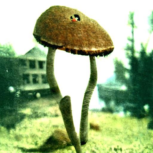 Vintage Eery mushroom