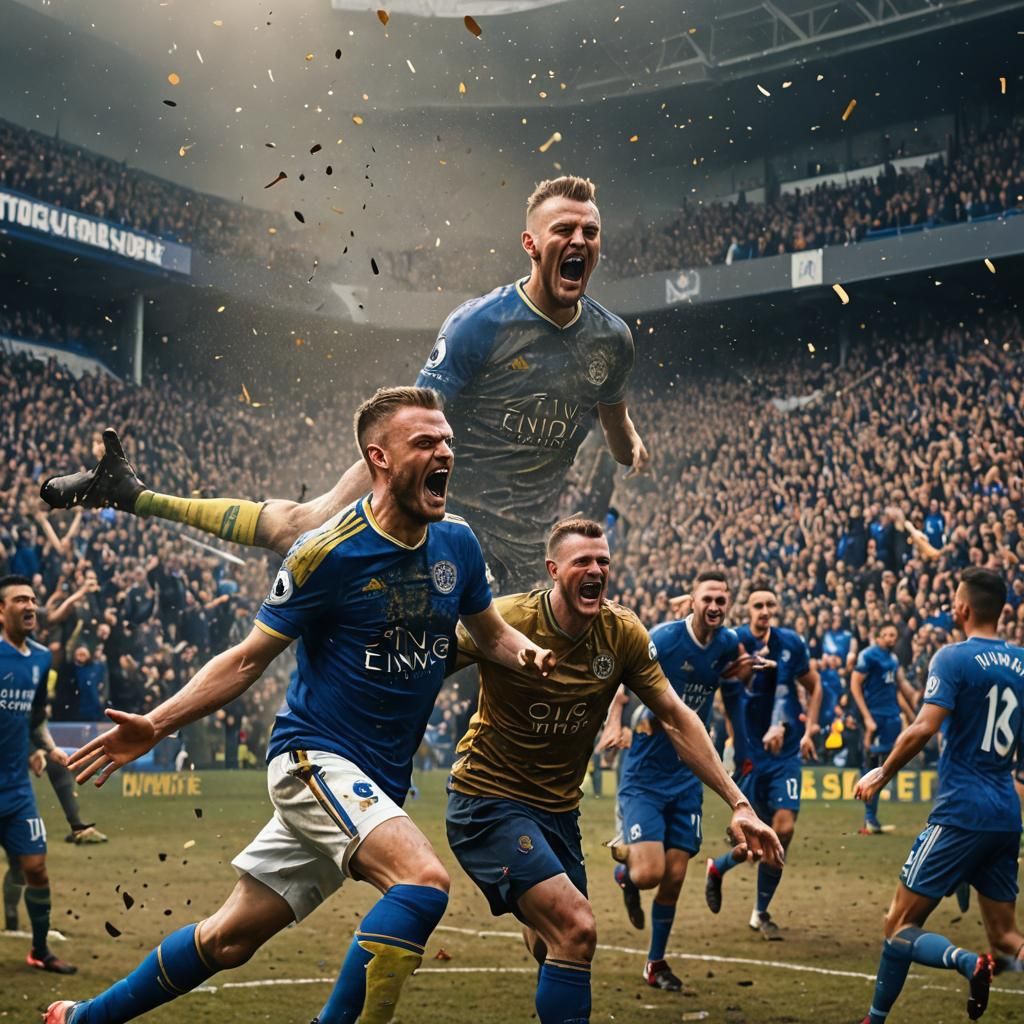 Jamie vardy winning the premiere league