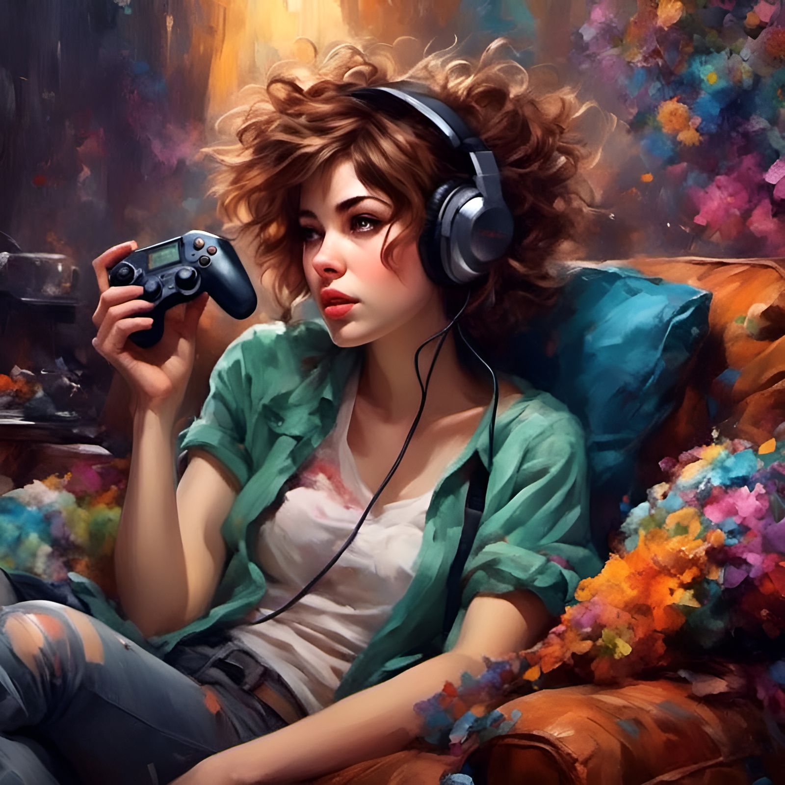 Gamer Girl  by @OddLilDuck