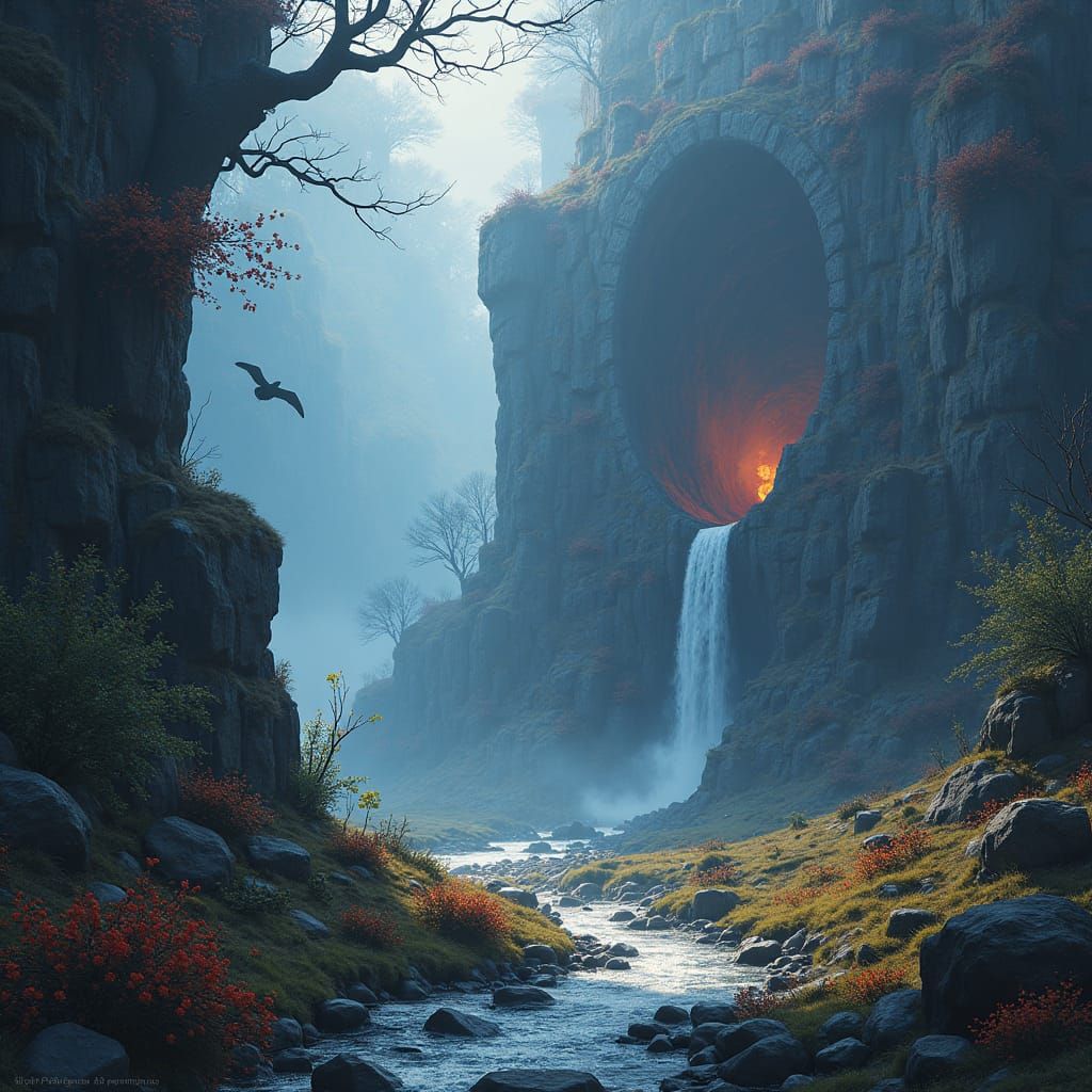 Mystical Fantasy Scene in Rich Colors