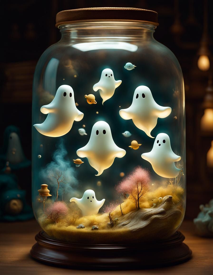 Ghost jar AI Generated Artwork NightCafe Creator
