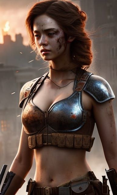 Post-Apocalyptic Warrior girl 335