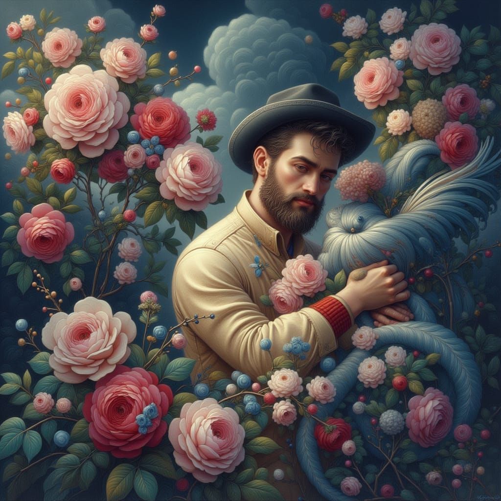 <lora:Dallie Flux:1.0>man