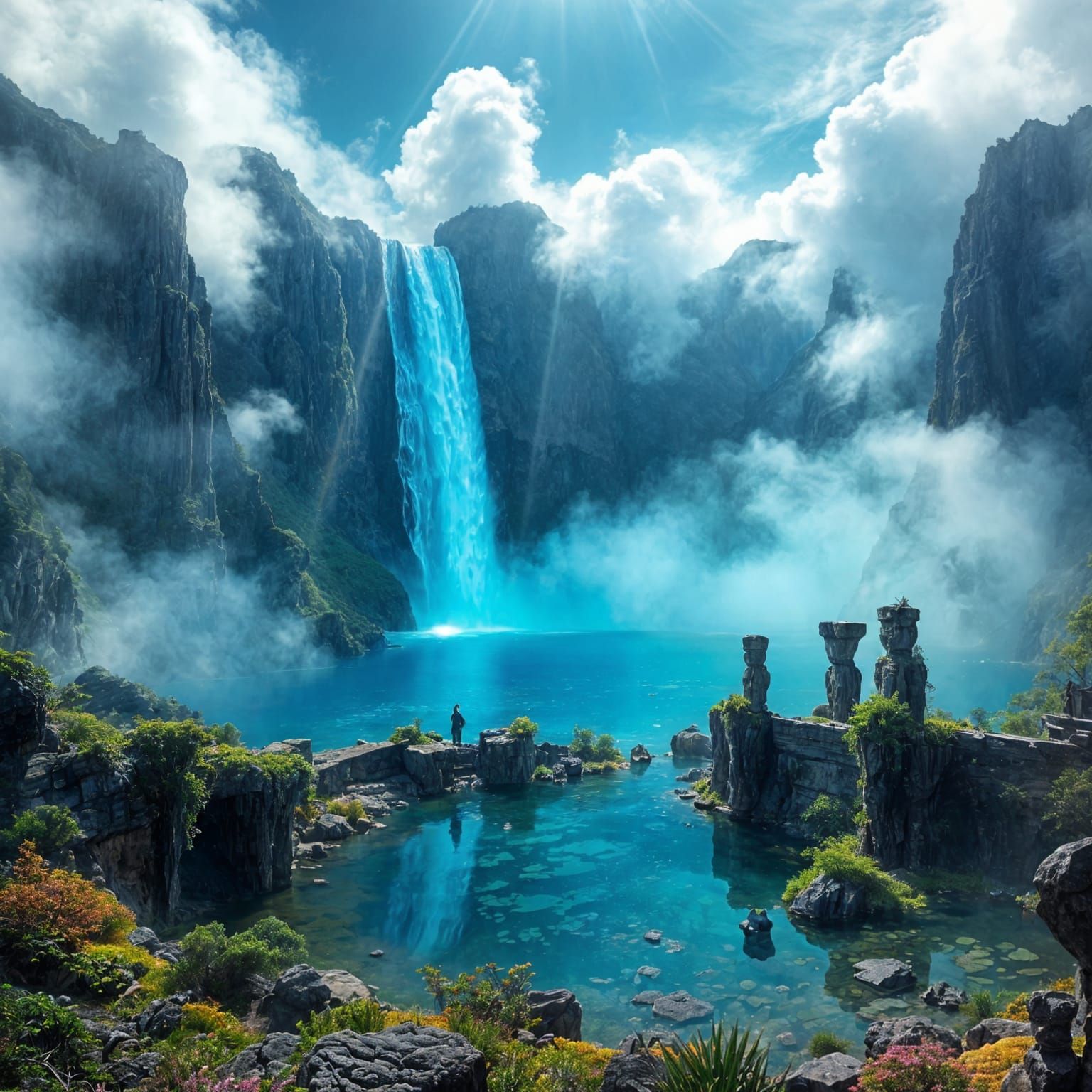The Sapphire Falls of Eternity  by @Joe