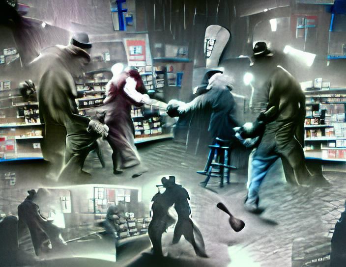Hatchet man fights Que jumping Other hatchet man