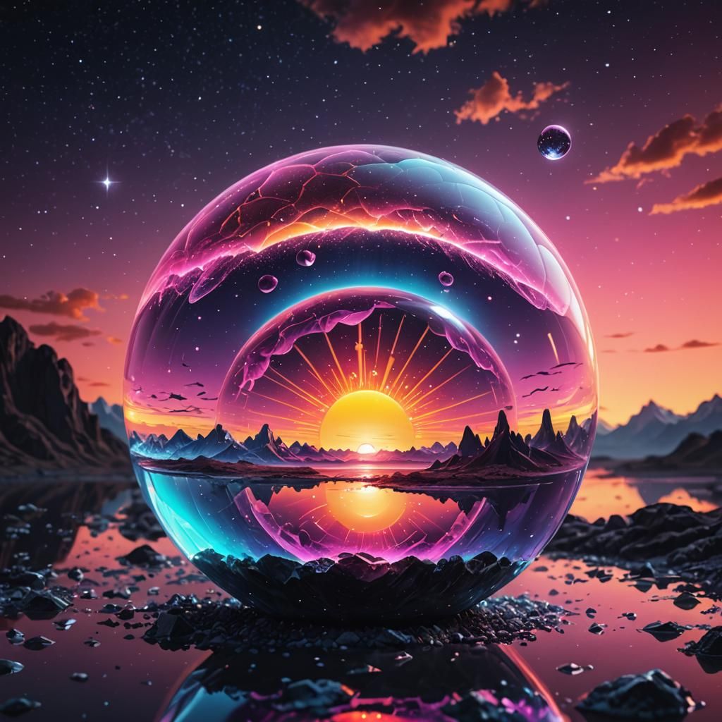 crystal ball sunrise
