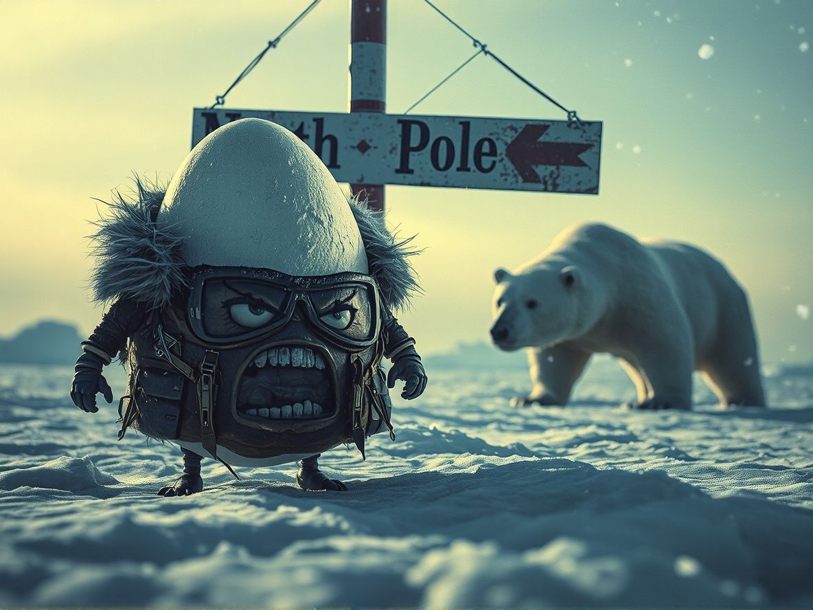 Angry Egg At The North Pole