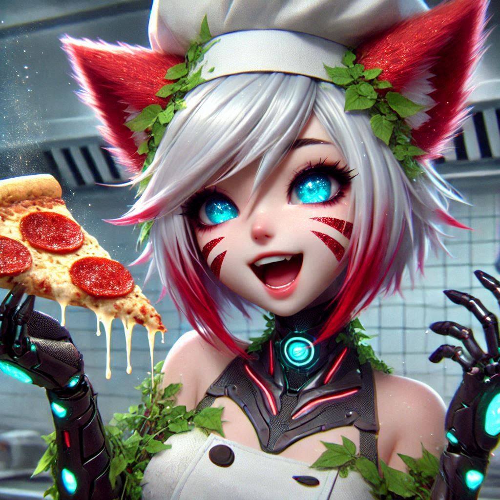 Jaybe enjoying some pizza!