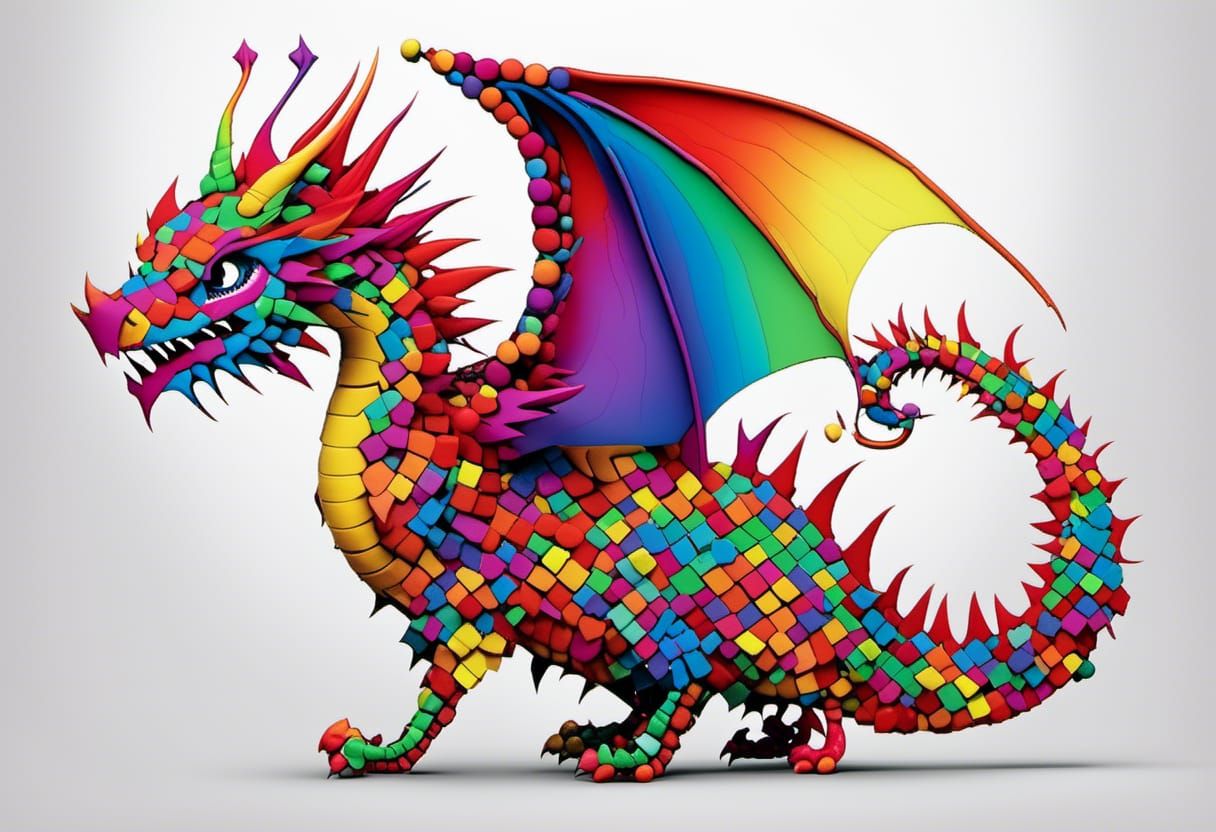  <lora:Modern-Pixelation:0.5>Colourful dragon