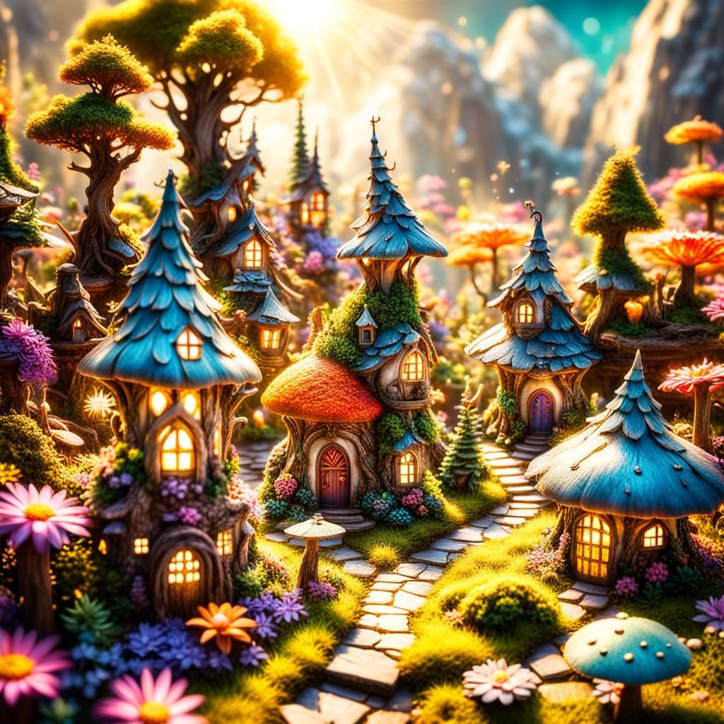Miniature fairy village  by @Simos Chiras