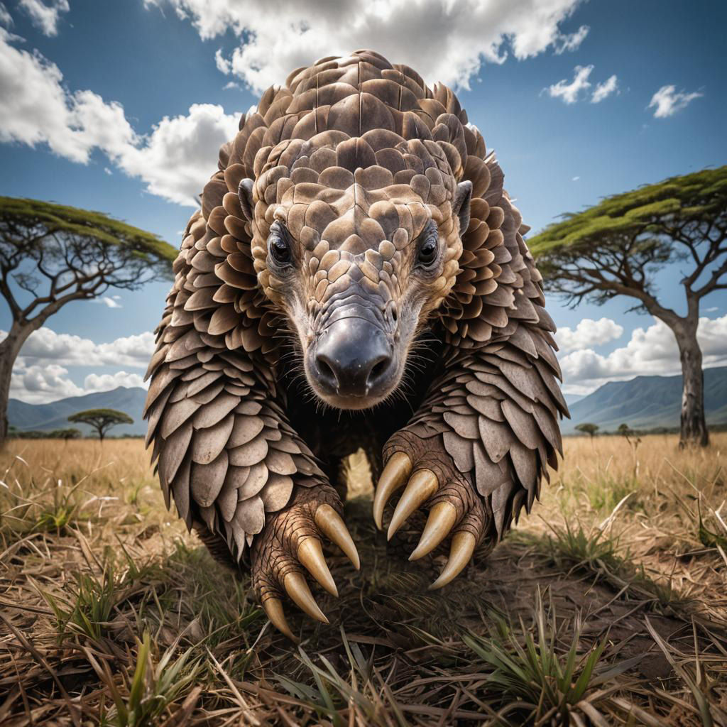 Pangolin close up profile (Endangered Species)