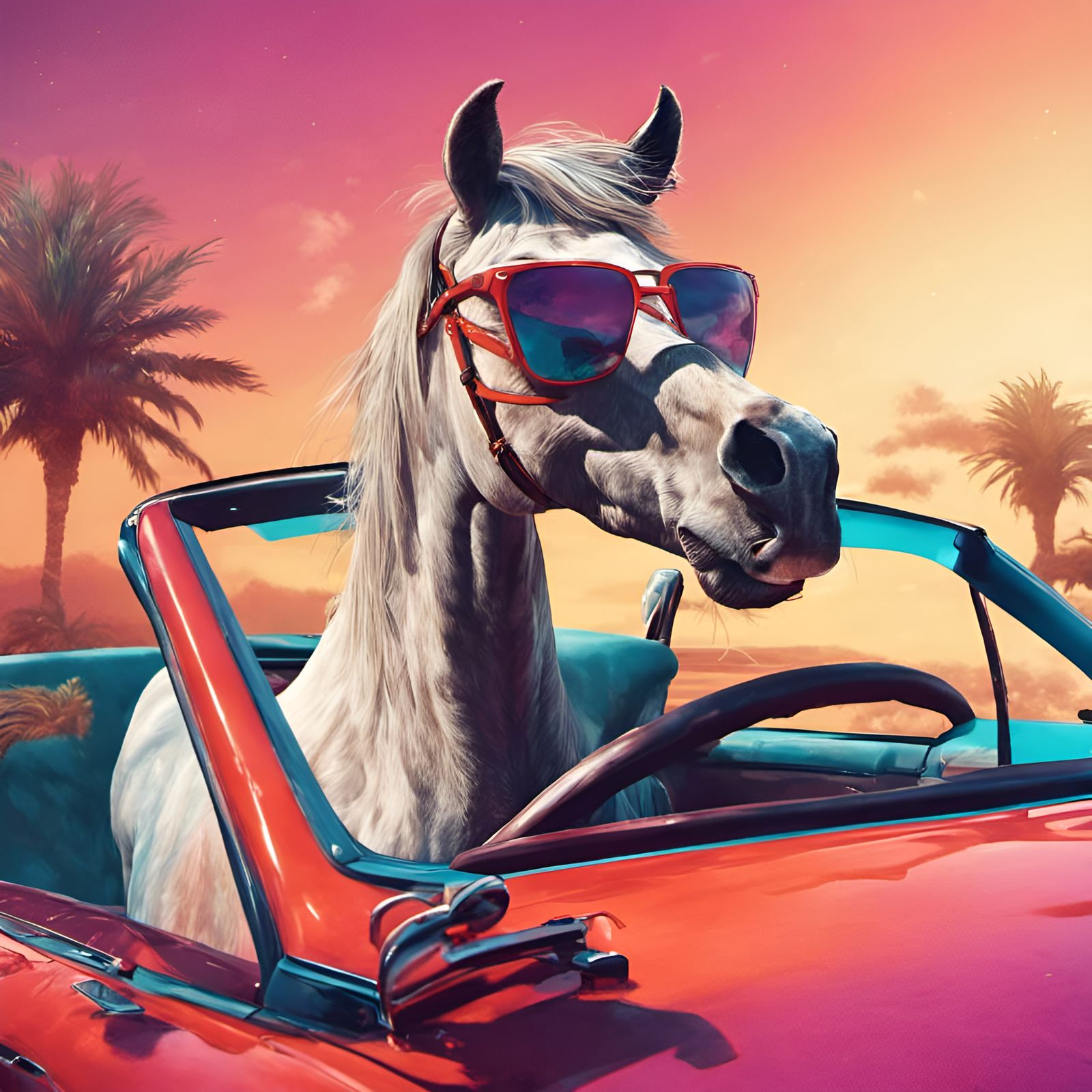 Crazy horse on the Road! - AI Generated Artwork - NightCafe Creator