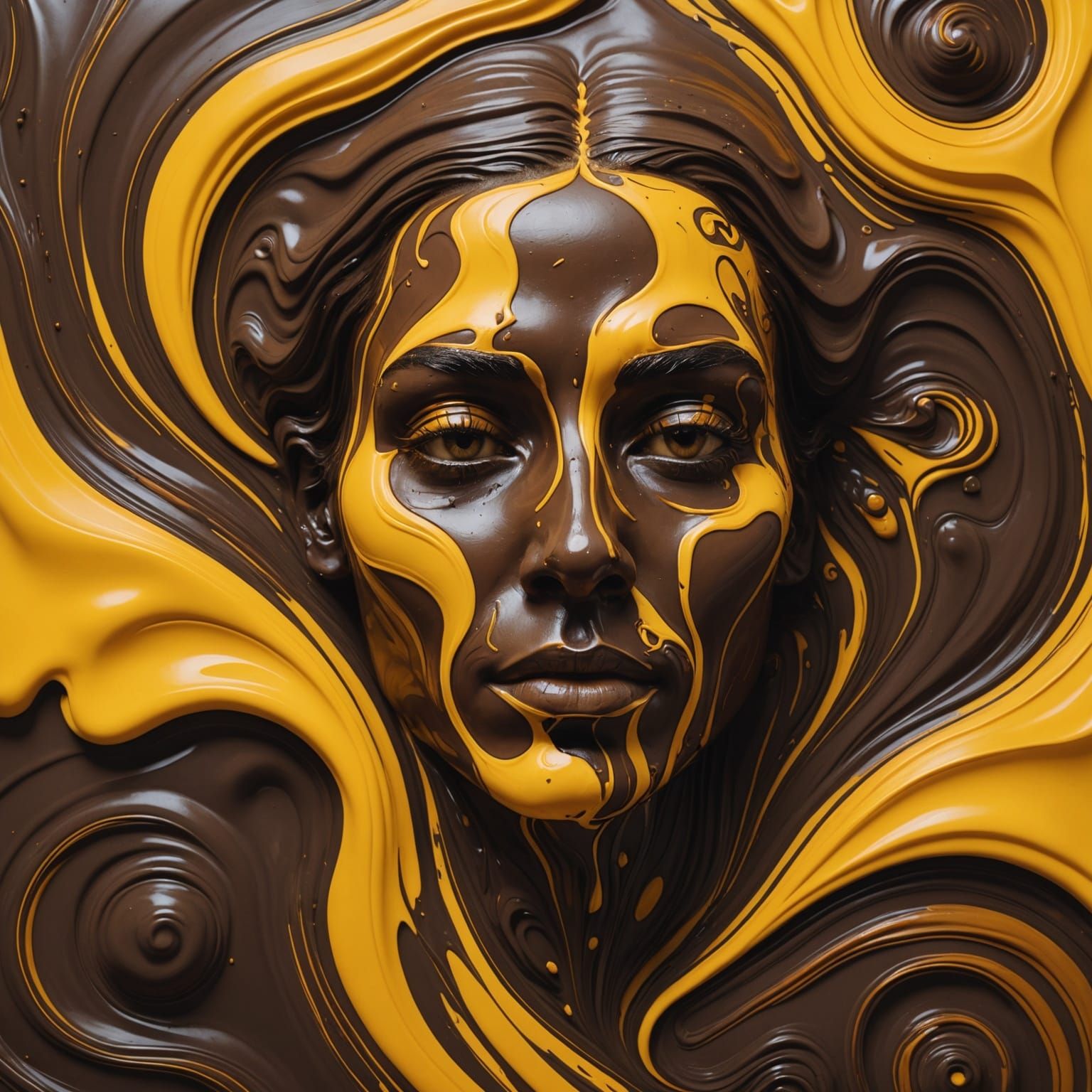 Chocolate Fluid Art - AI Generated Artwork - NightCafe Creator