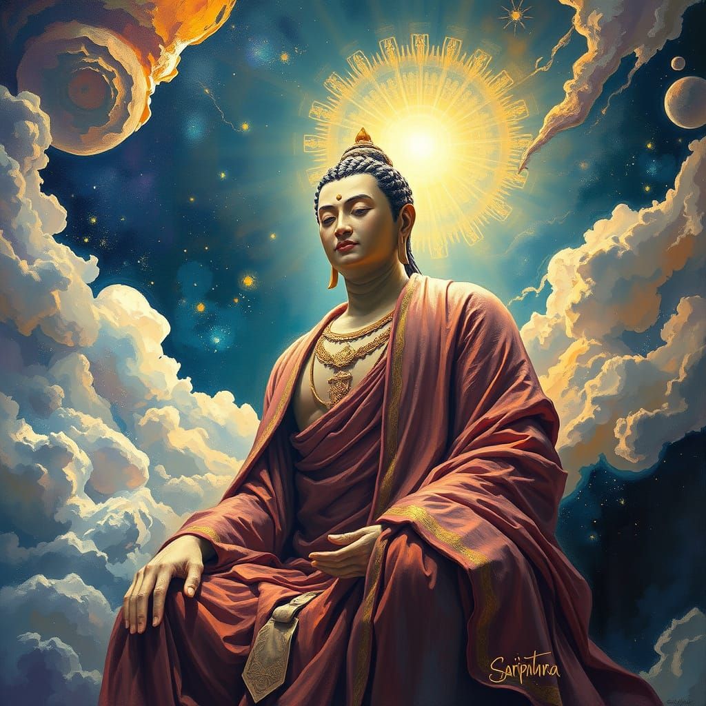 Serene Sariputra in Cosmic Astralscape