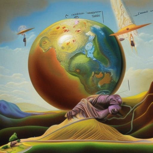 Planet divinci, academic art, utopian society