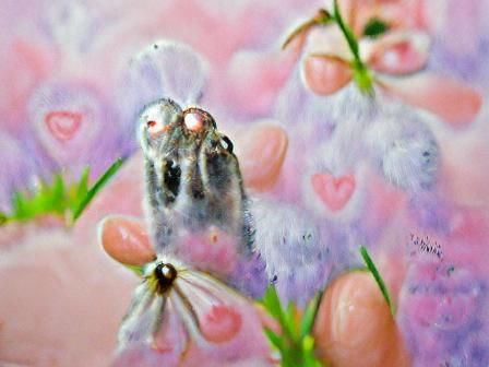 mothman picking a flower
