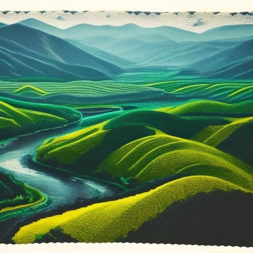 Mountains and River Rug