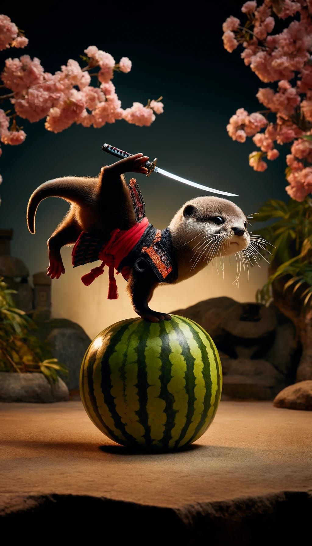 baby otter samurai 🦦 🥋 🍉