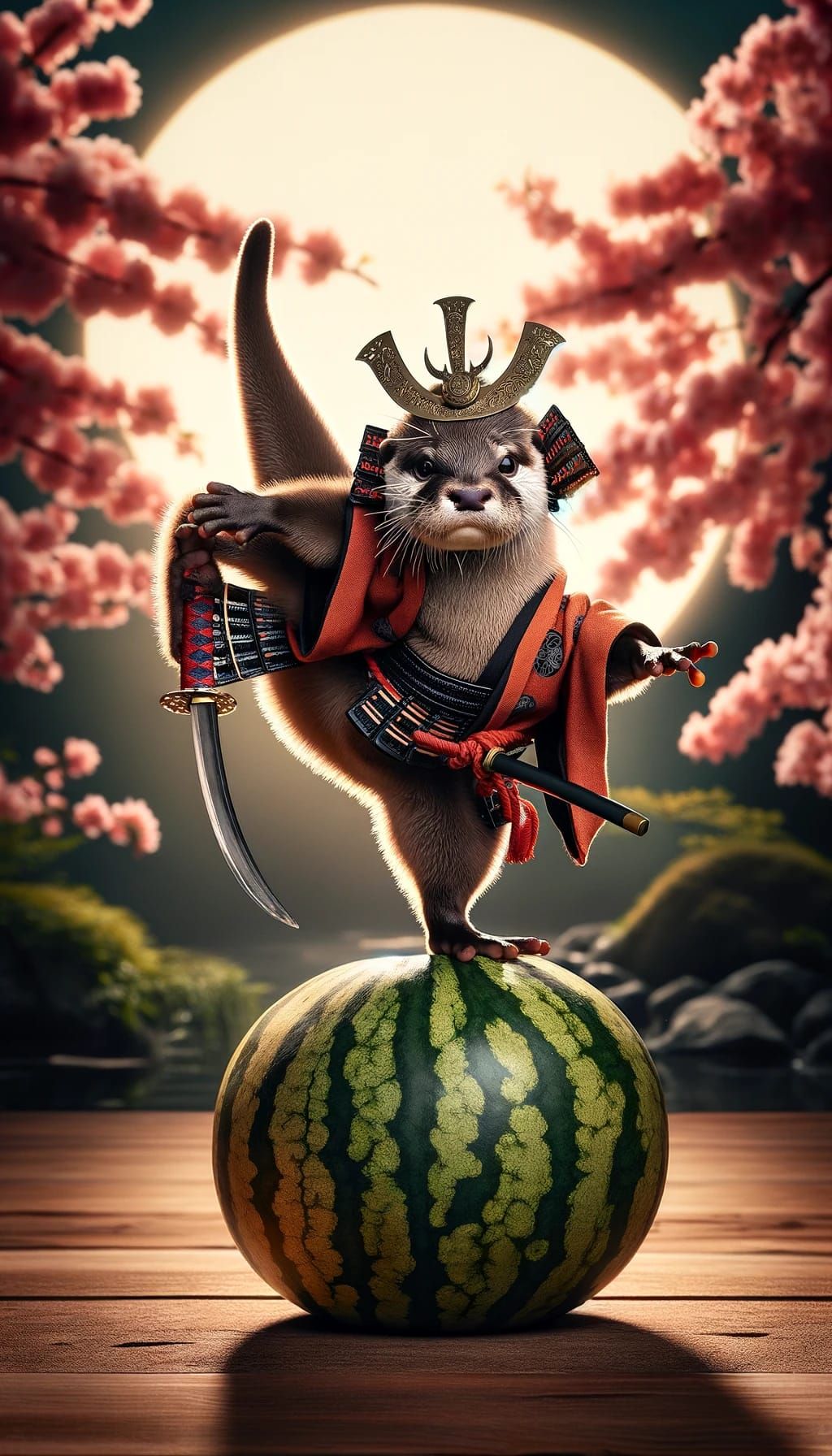 baby otter samurai 🦦 🥋 🍉