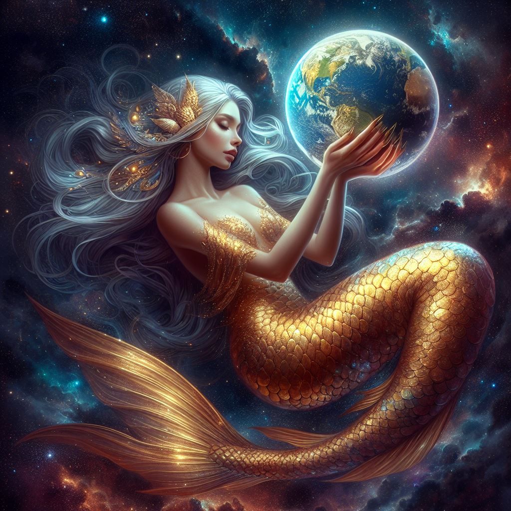 mermaid  by @Shimmeringcosmos