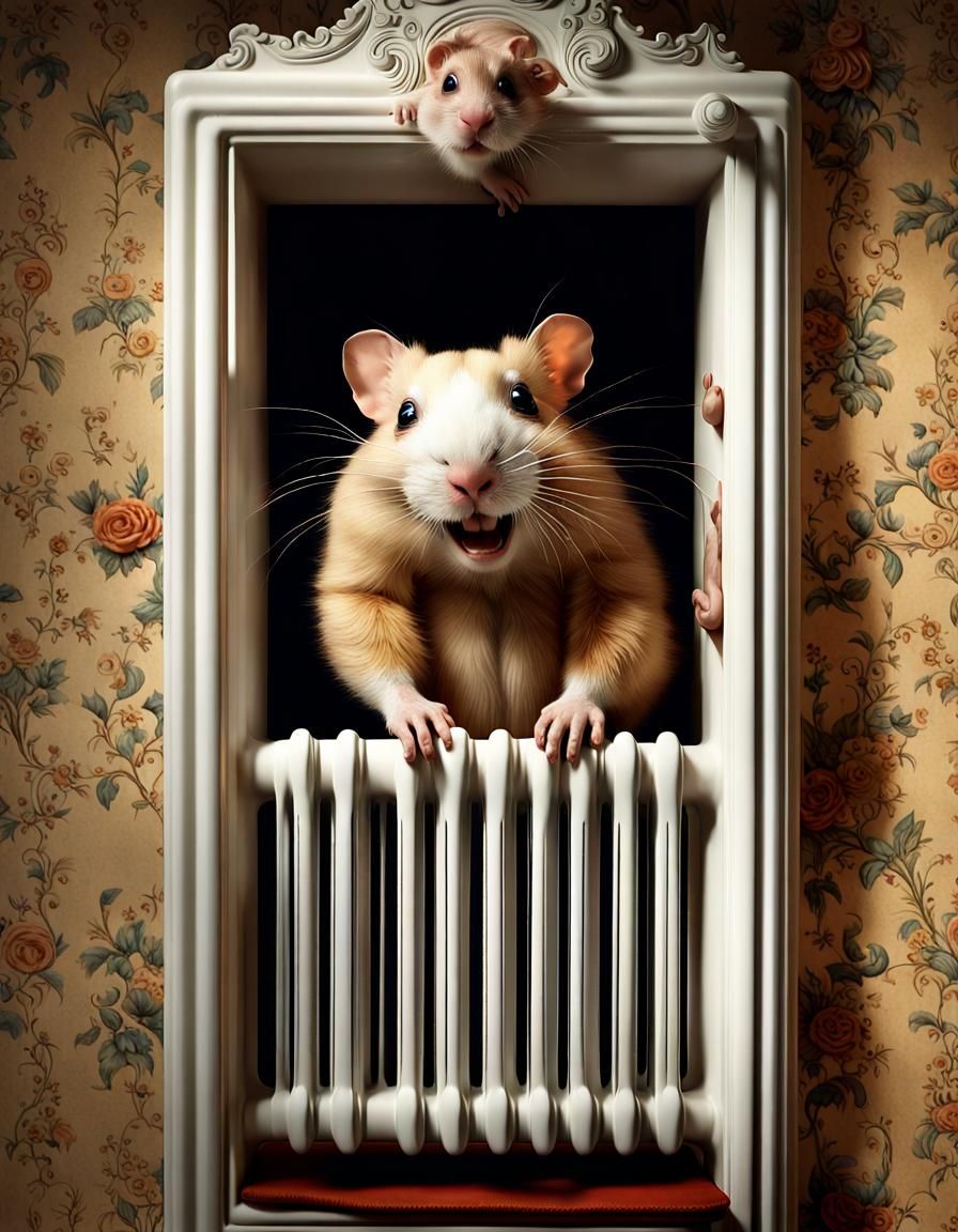 Surreal Lady in Radiator Stopmotion Dreamscape