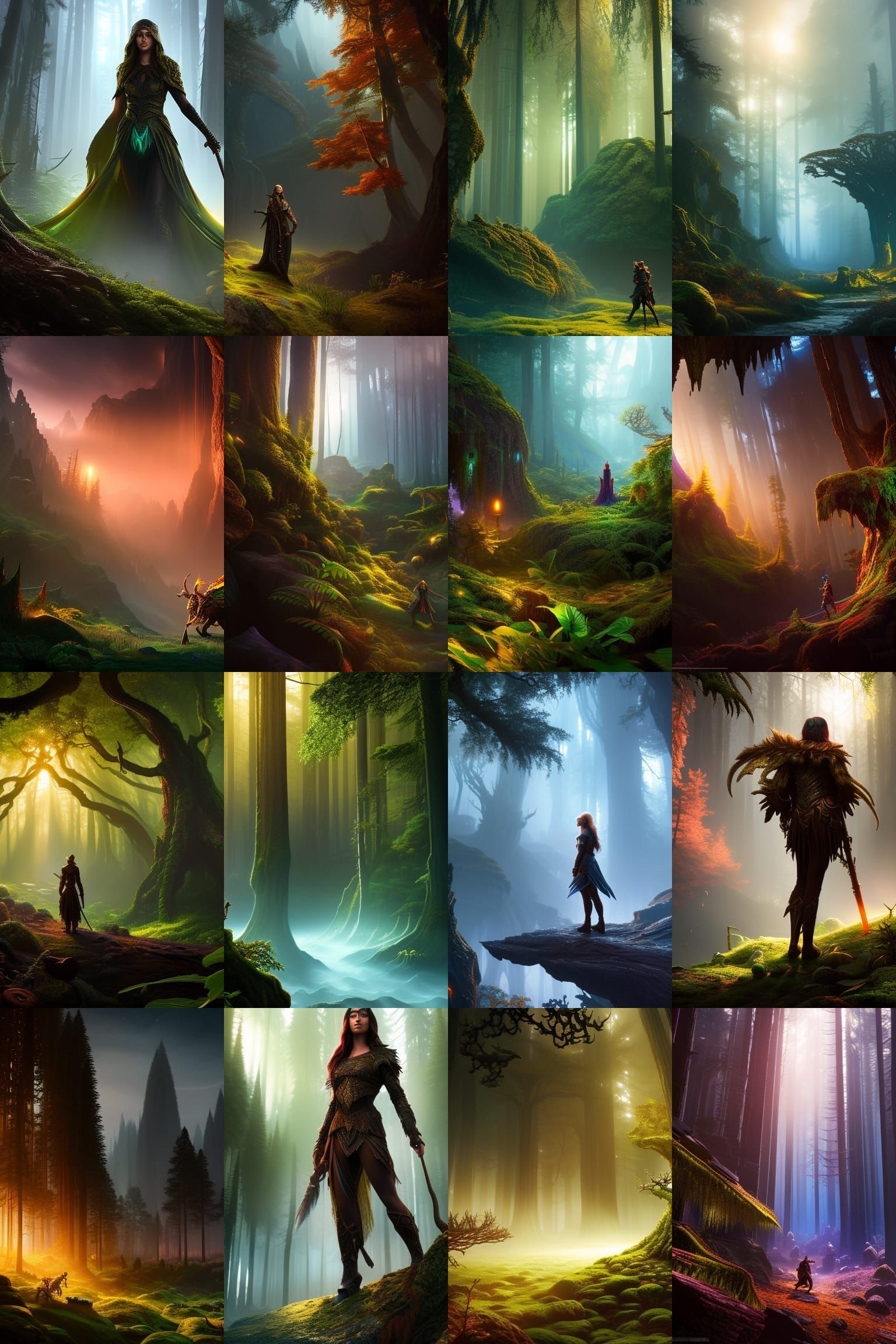 Fantasy forest scene.