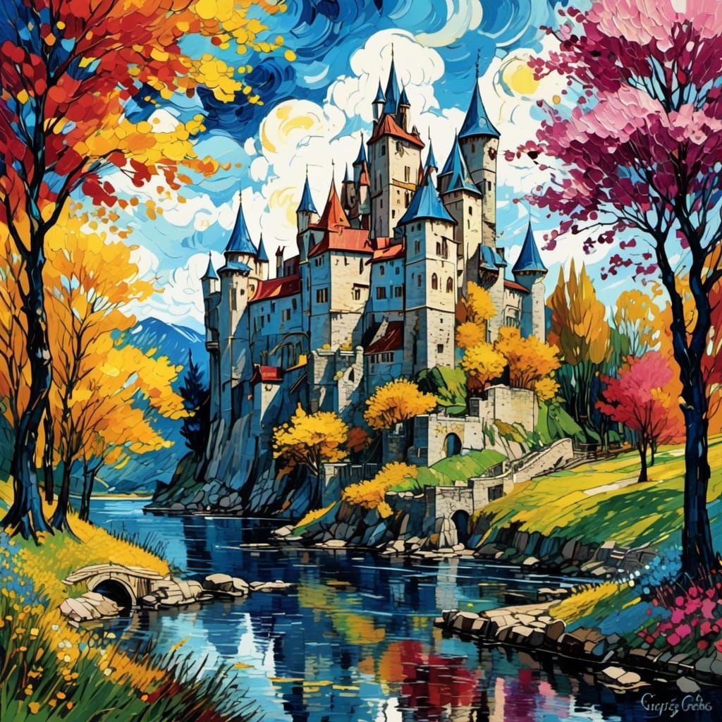 <lora:ColorfulXLv2:1.0>  Castle colorful 